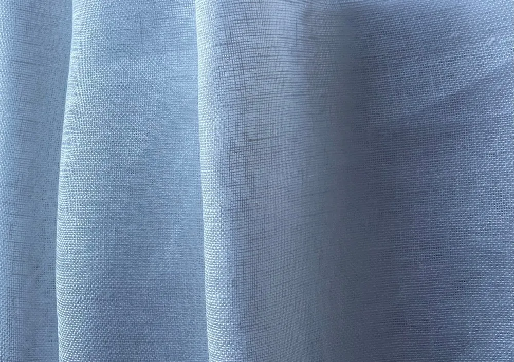 120" Elegant Sheer Light Ivory Linen Scrim (Made in Poland)