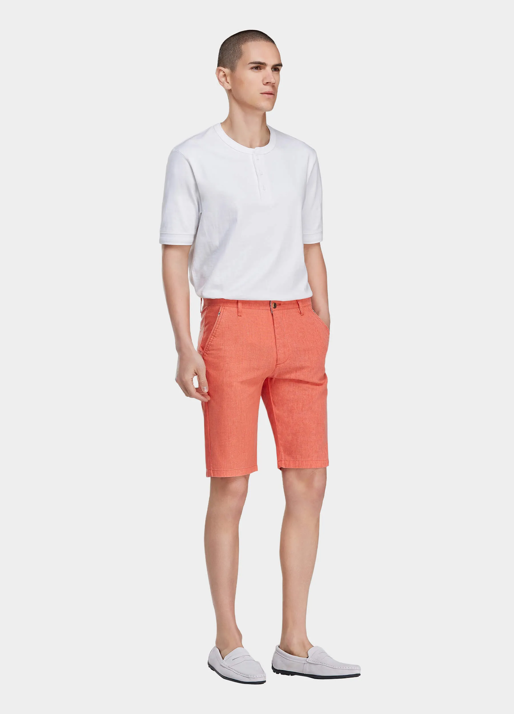 1PA1 Men's  Cotton and Linen Shorts Slim Fit(Clearance)