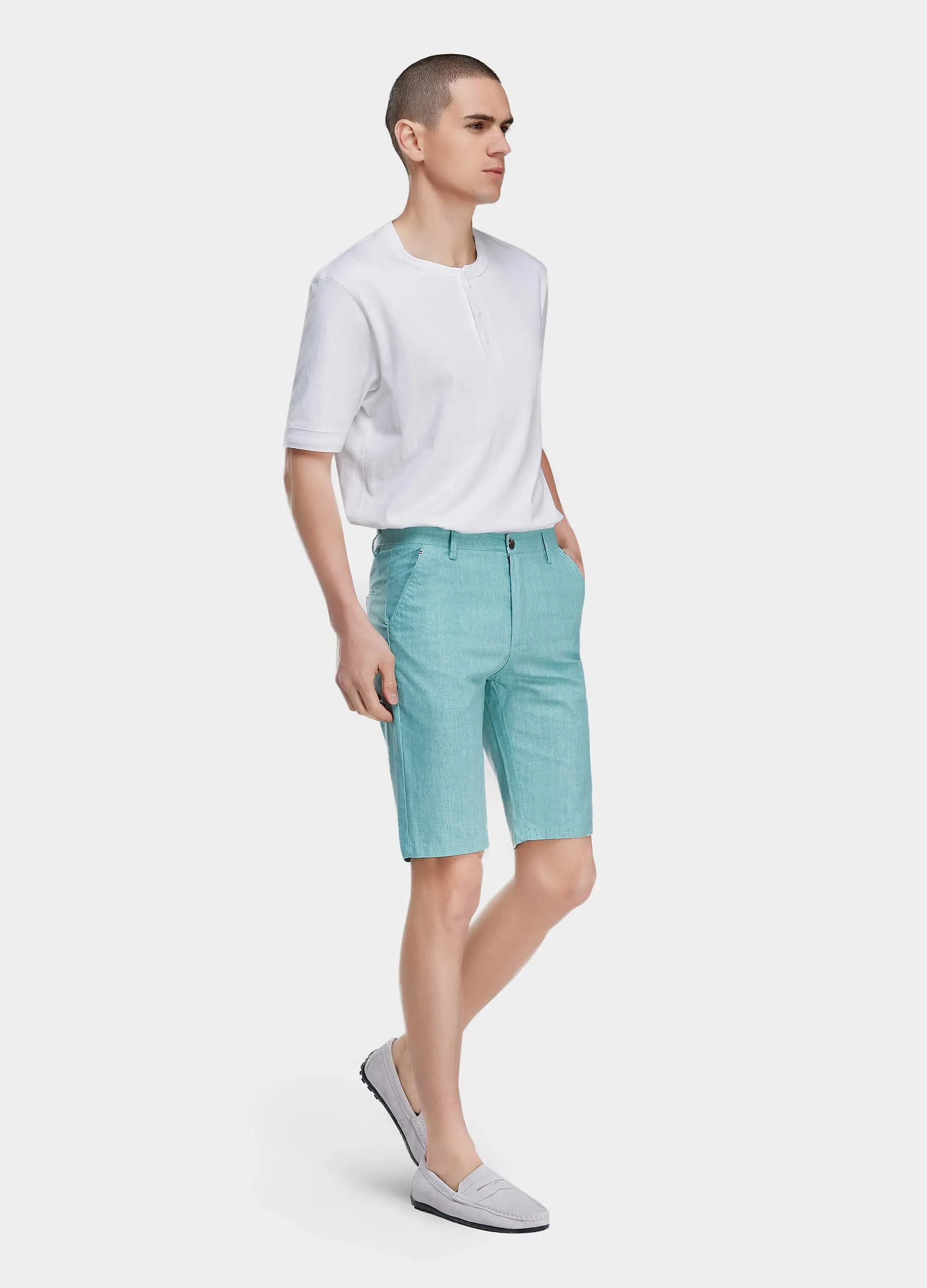 1PA1 Men's  Cotton and Linen Shorts Slim Fit(Clearance)