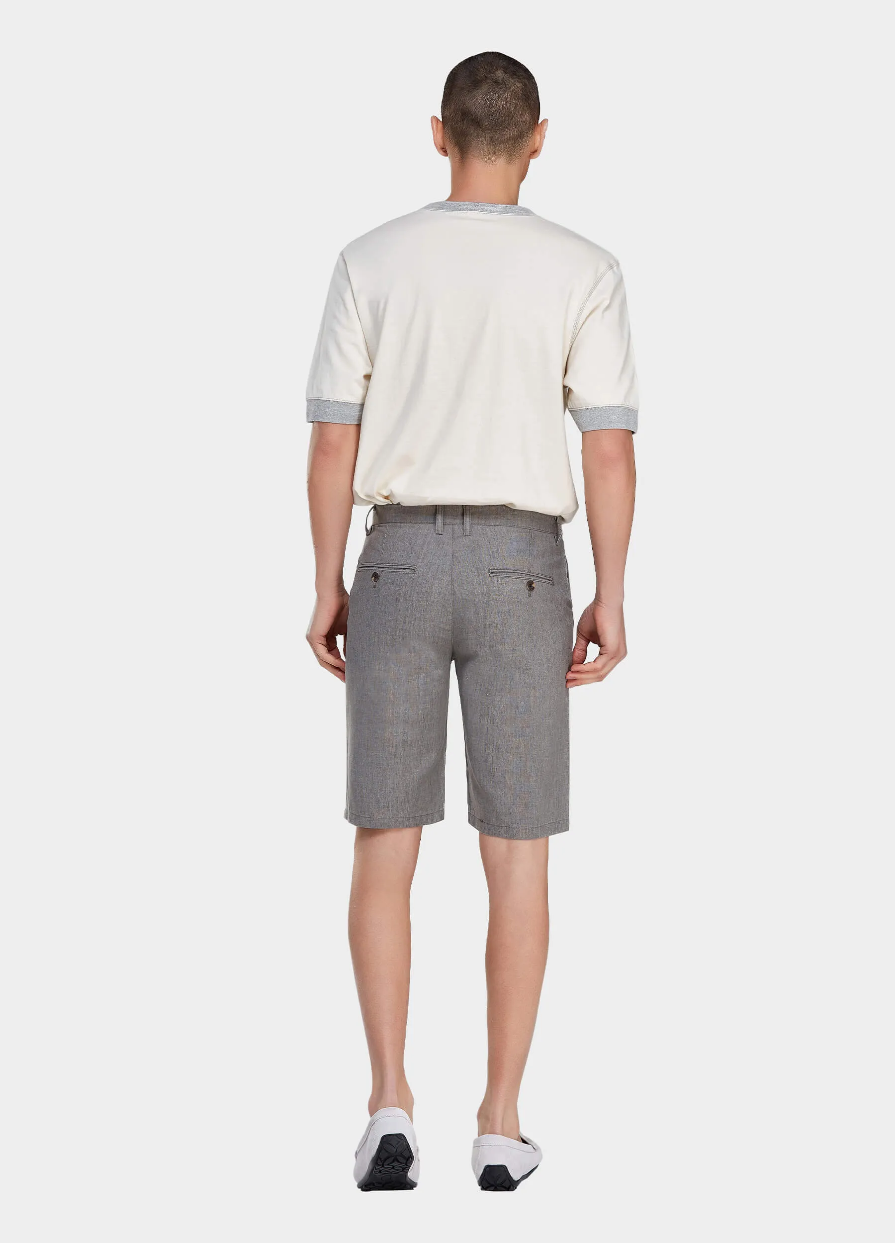 1PA1 Men's  Cotton and Linen Shorts Slim Fit(Clearance)