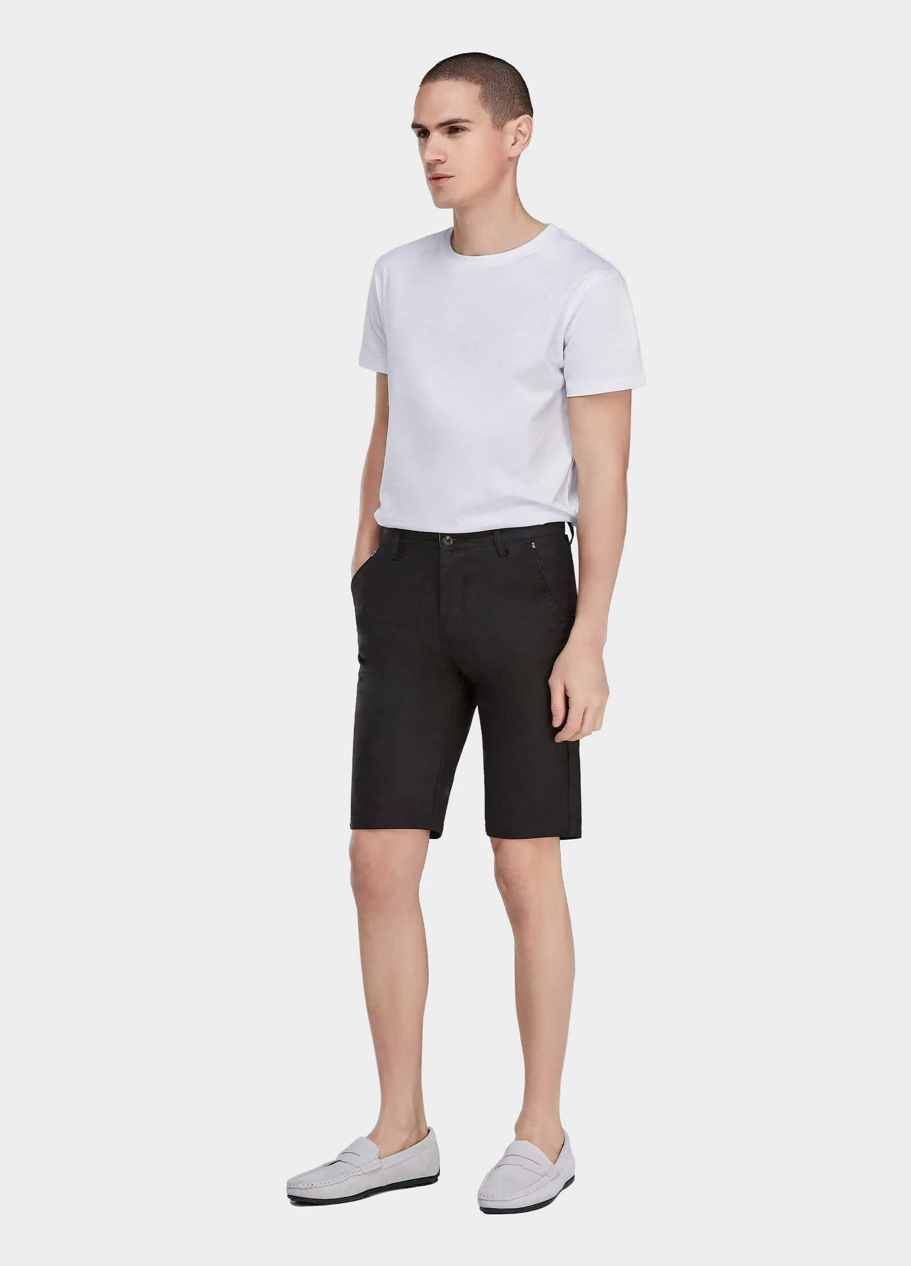 1PA1 Men's  Cotton and Linen Shorts Slim Fit(Clearance)