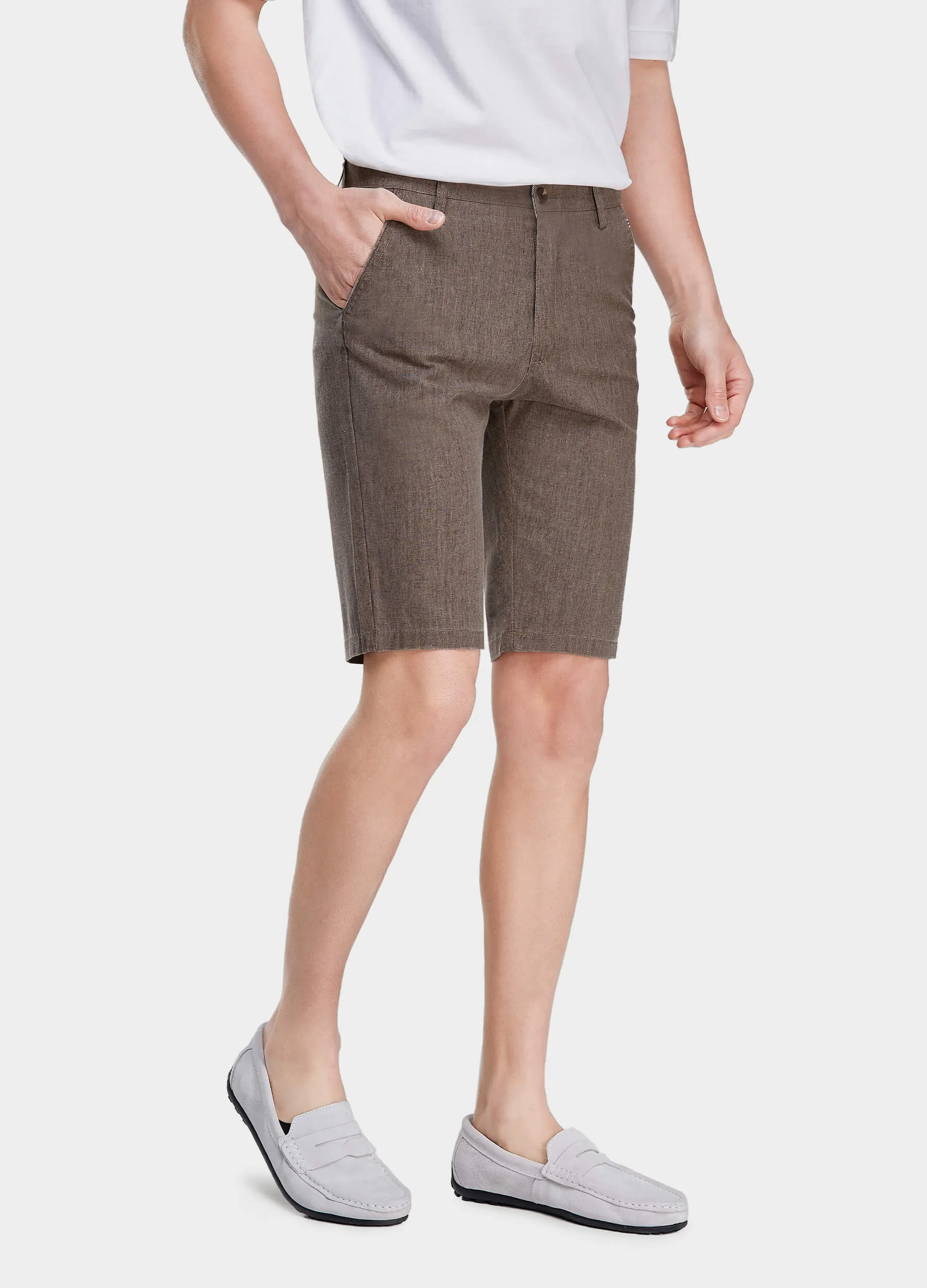 1PA1 Men's  Cotton and Linen Shorts Slim Fit(Clearance)