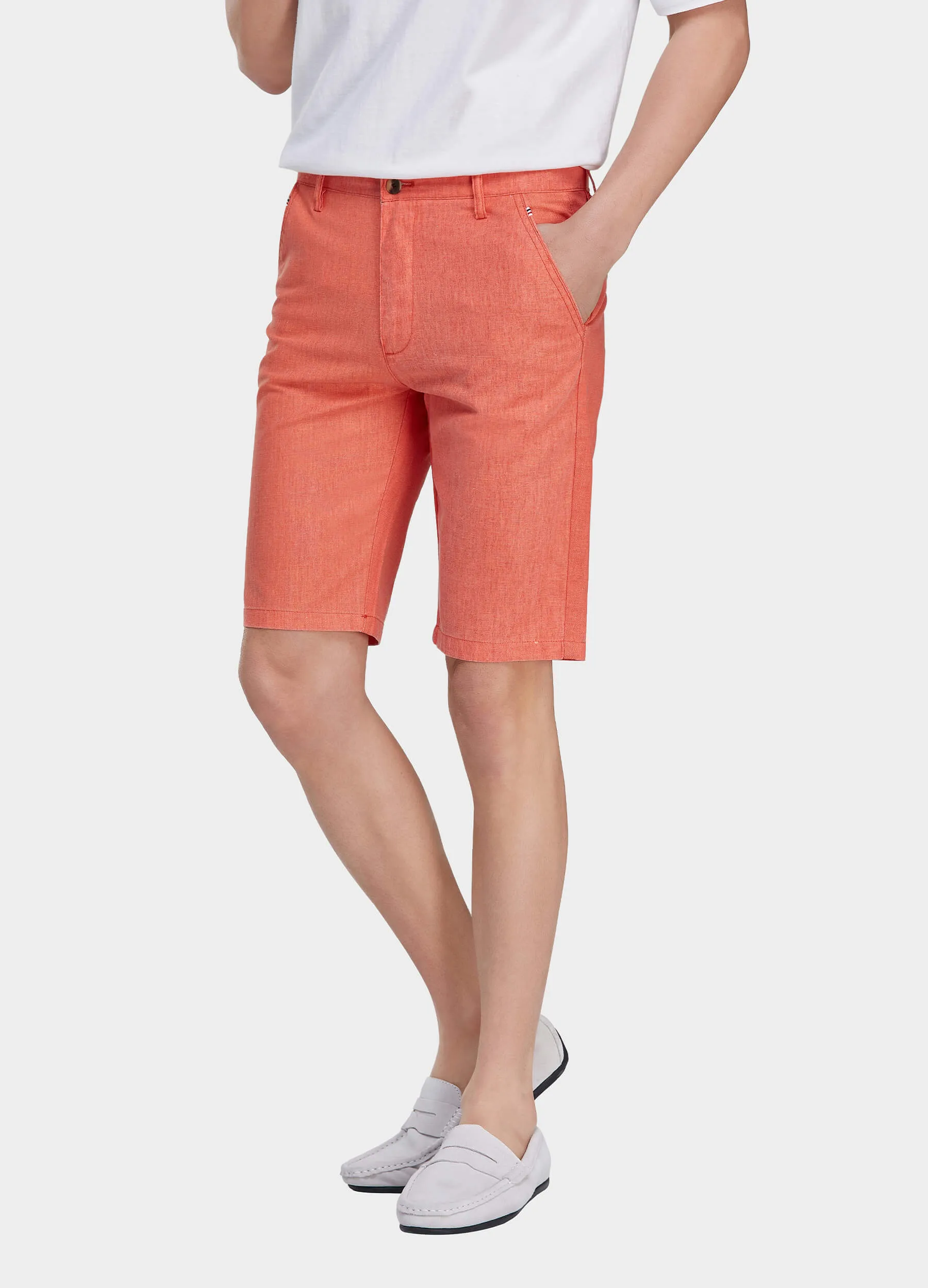 1PA1 Men's  Cotton and Linen Shorts Slim Fit(Clearance)