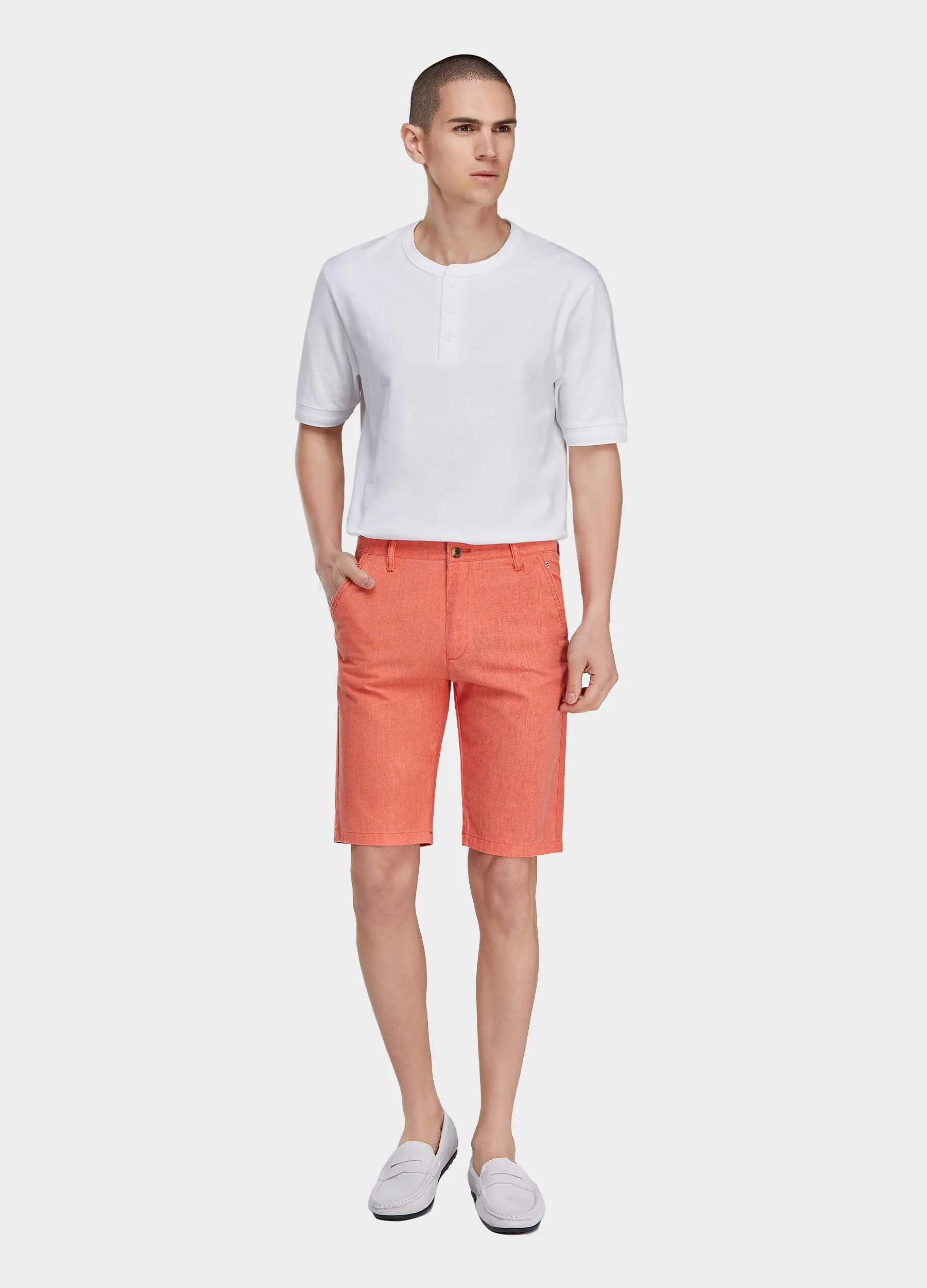 1PA1 Men's  Cotton and Linen Shorts Slim Fit(Clearance)