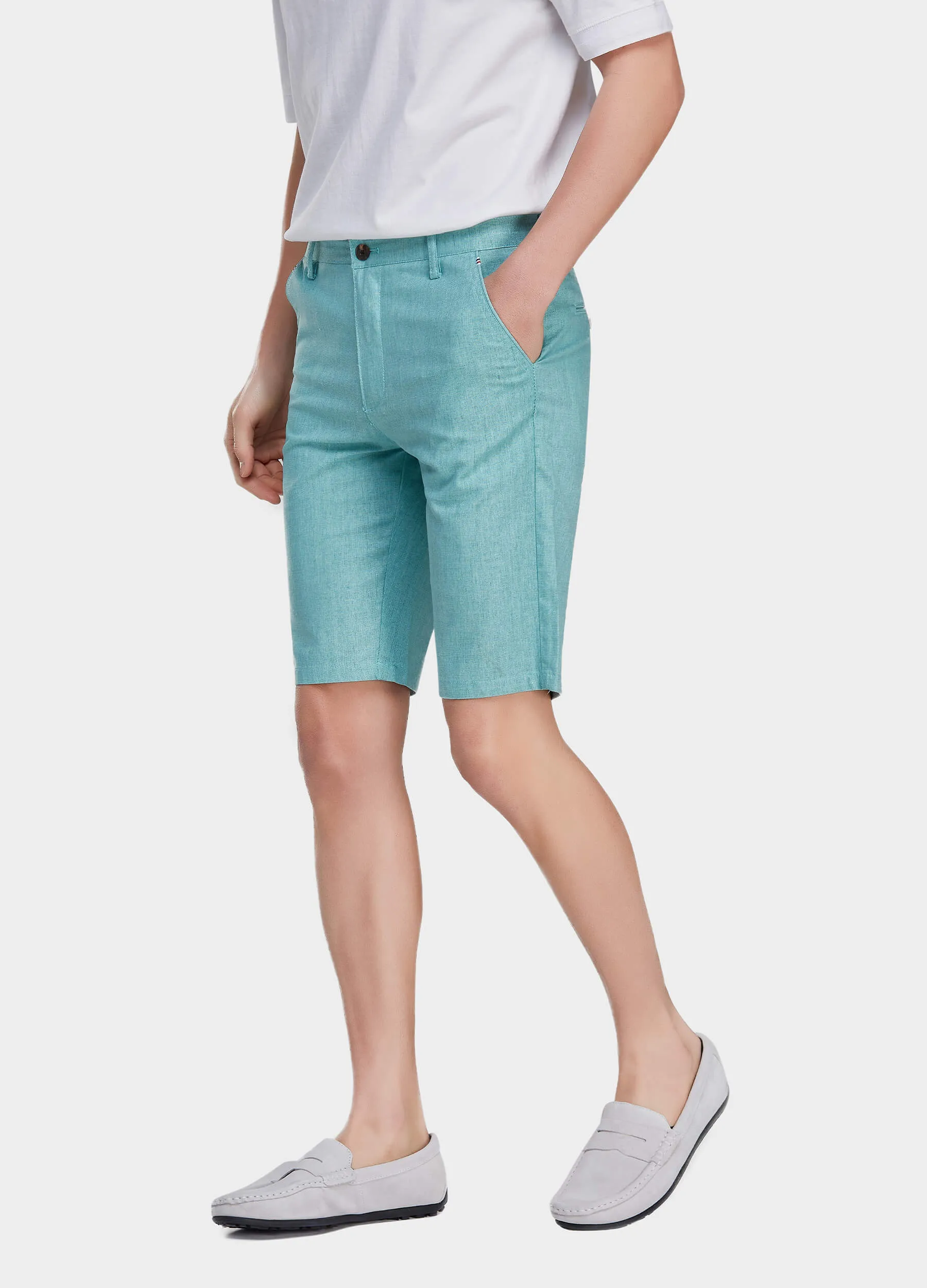 1PA1 Men's  Cotton and Linen Shorts Slim Fit(Clearance)