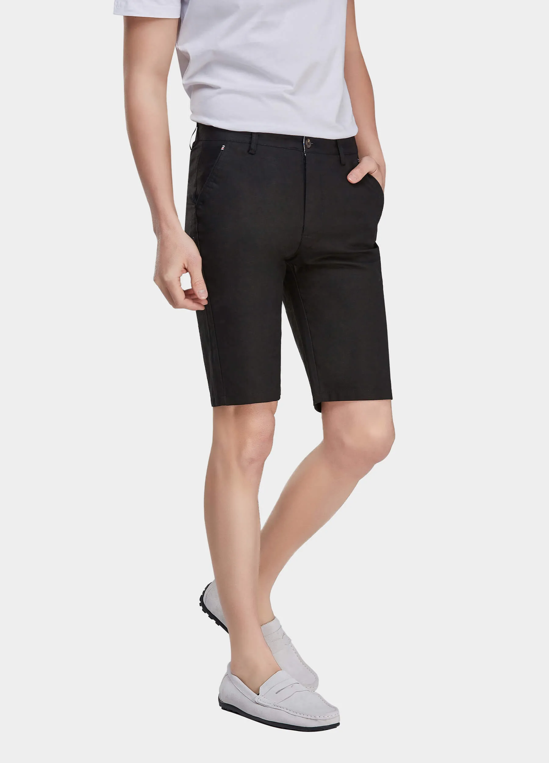 1PA1 Men's  Cotton and Linen Shorts Slim Fit(Clearance)