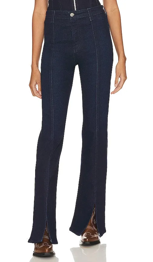 AG Jeans x Emrata Anisten Flare Jean in Blue