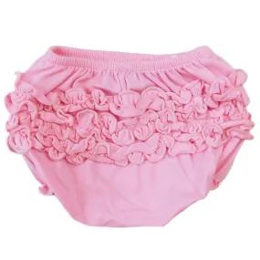 AnnLoren Baby & Toddler Girls Light Pink Knit Ruffled Butt Bloomer