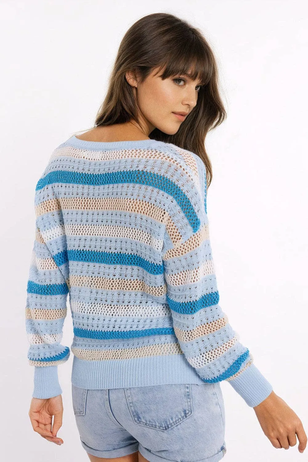 Azure Breeze Knit Sweater