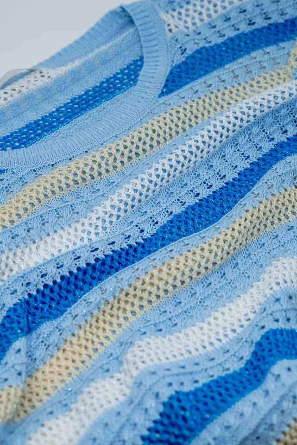 Azure Breeze Knit Sweater