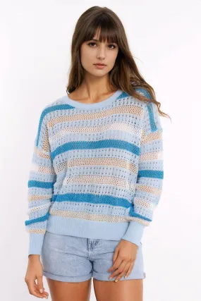 Azure Breeze Knit Sweater