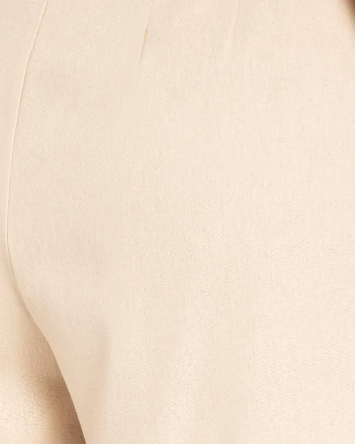 Belted Relaxed Linen Short | Irish Cream