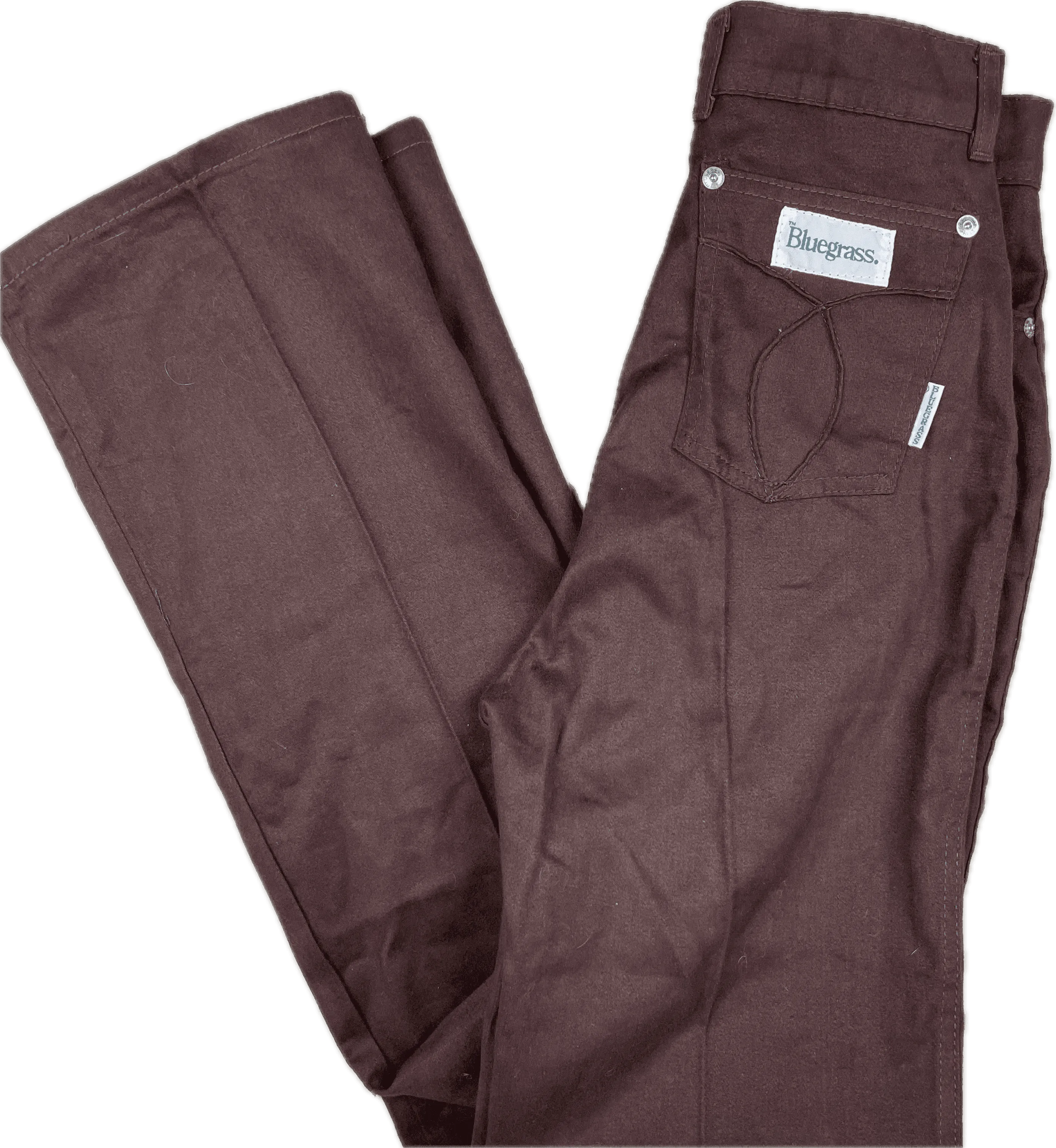 Bluegrass 1970's Brown High Waisted Slim Fit Australian Made Jeans - Suit Size 8