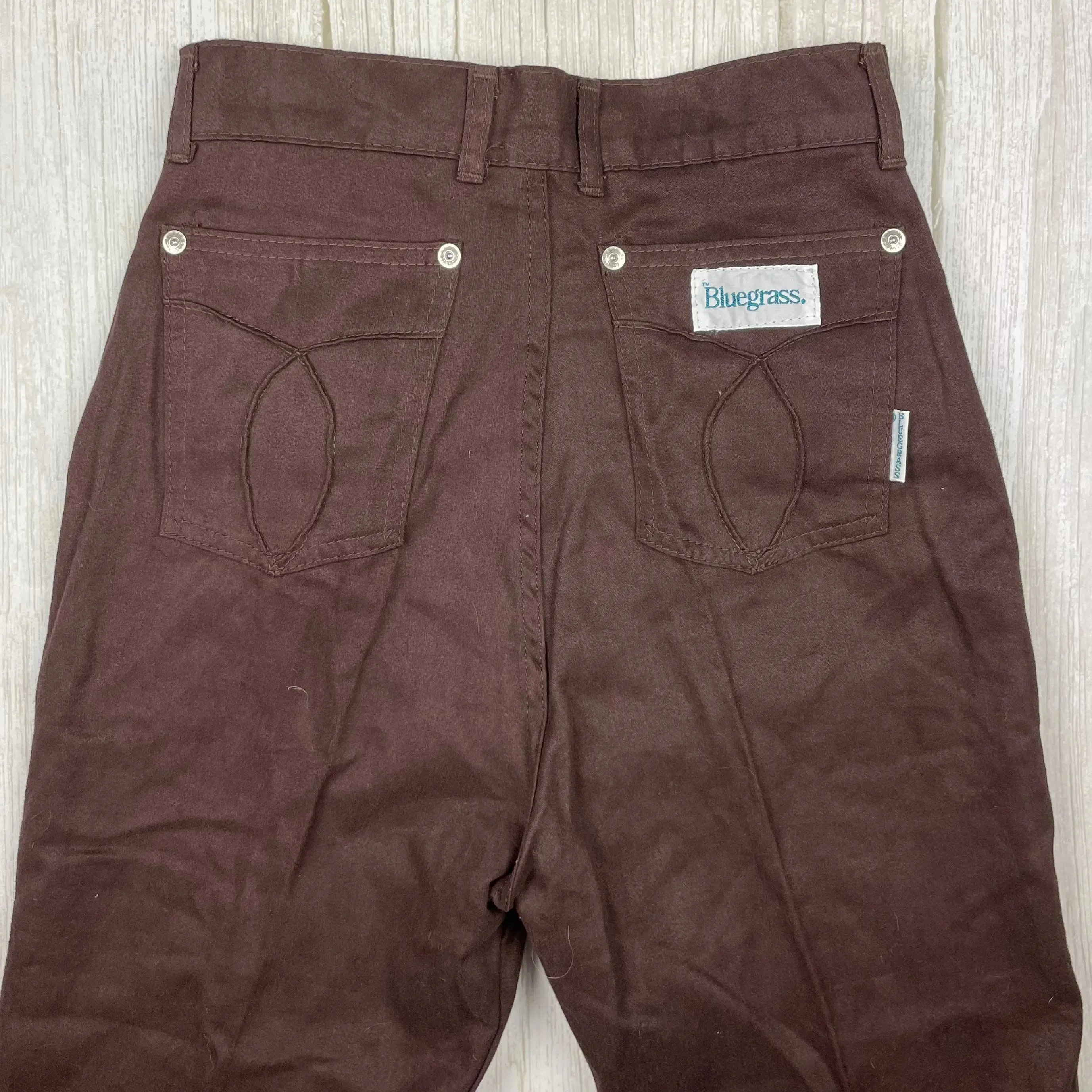 Bluegrass 1970's Brown High Waisted Slim Fit Australian Made Jeans - Suit Size 8