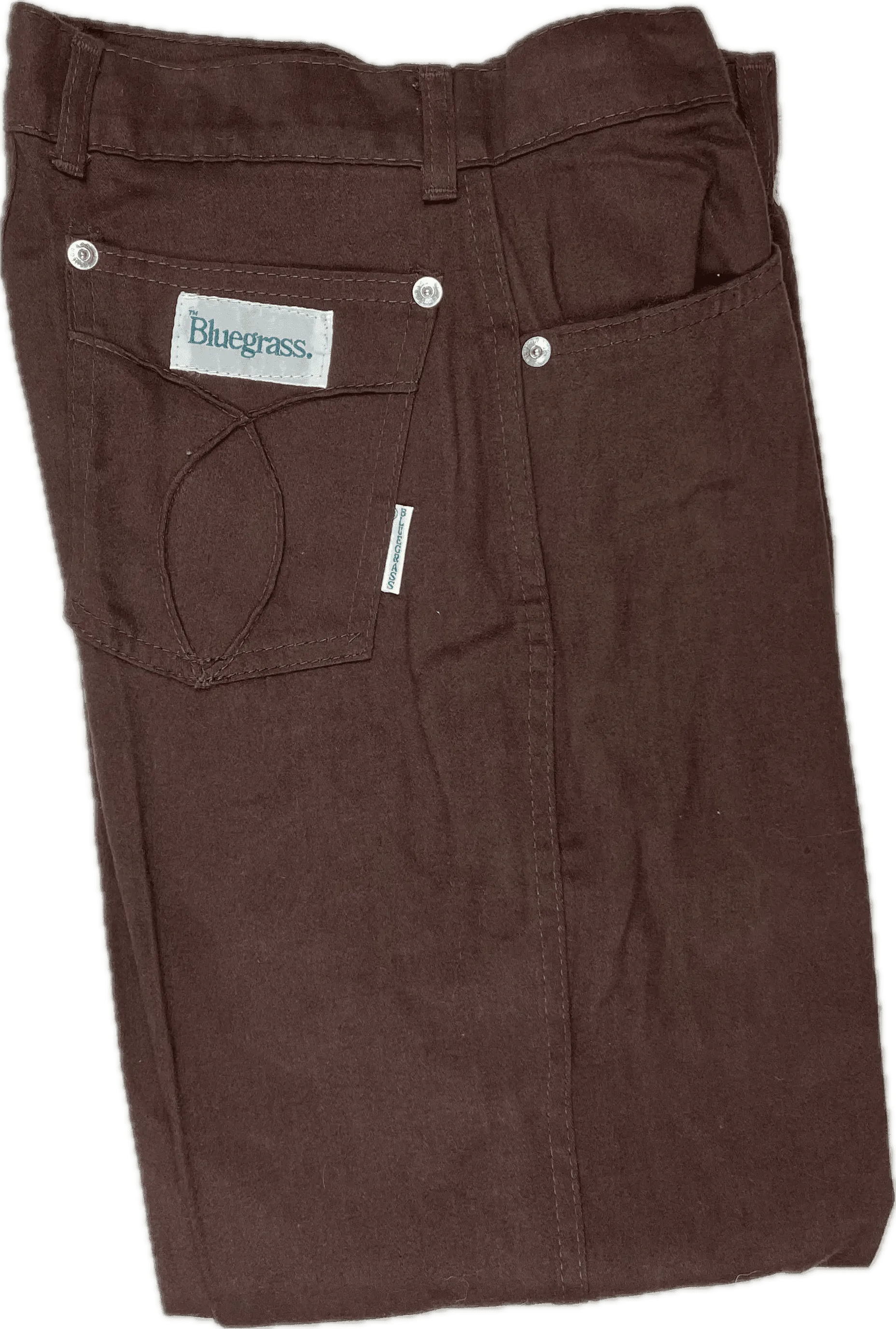 Bluegrass 1970's Brown High Waisted Slim Fit Australian Made Jeans - Suit Size 8