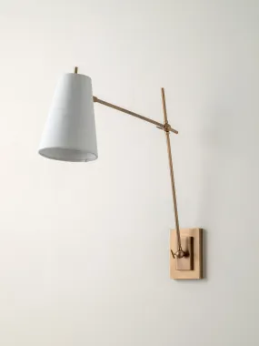 Celano aged brass wall light