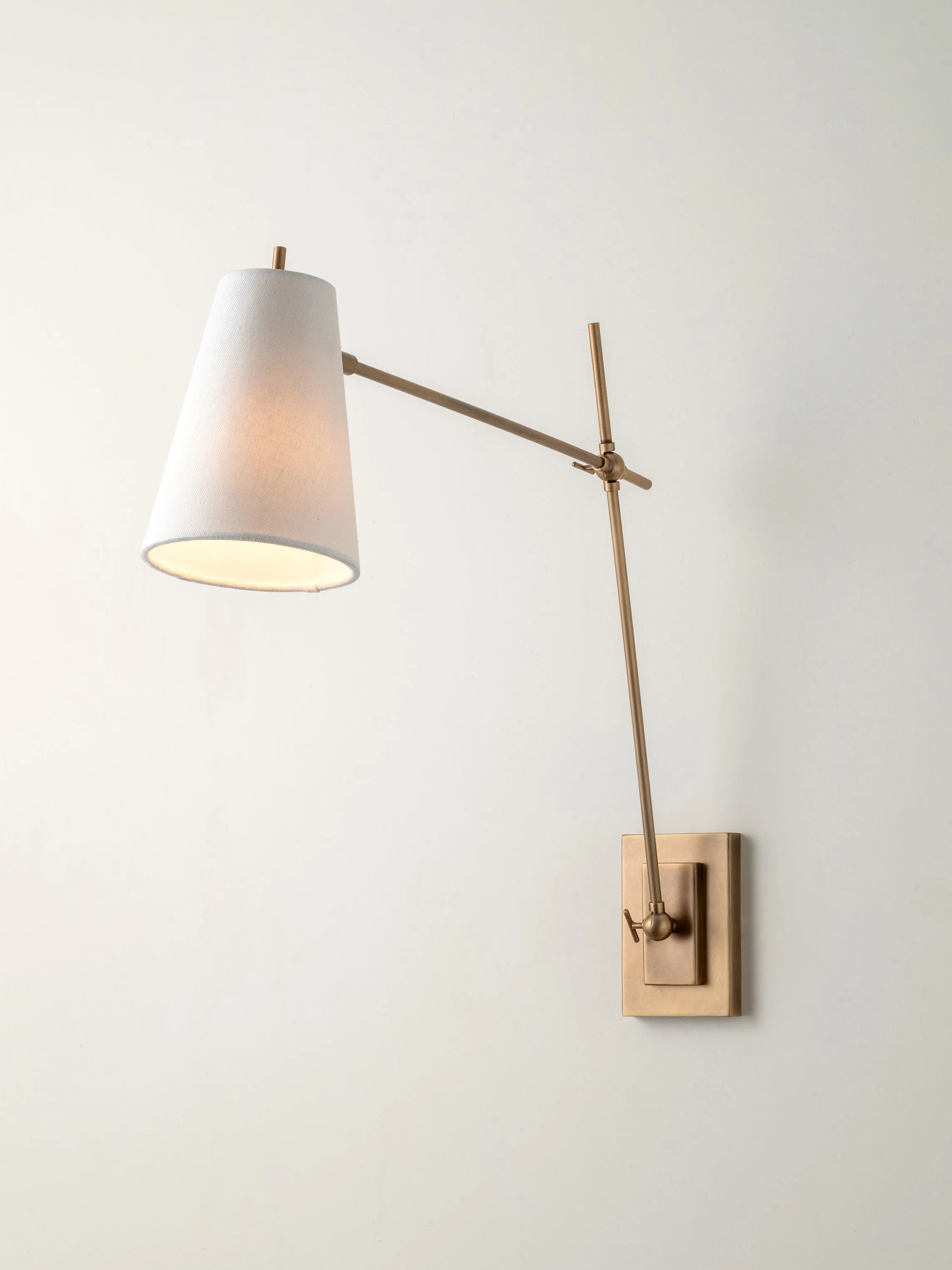 Celano aged brass wall light