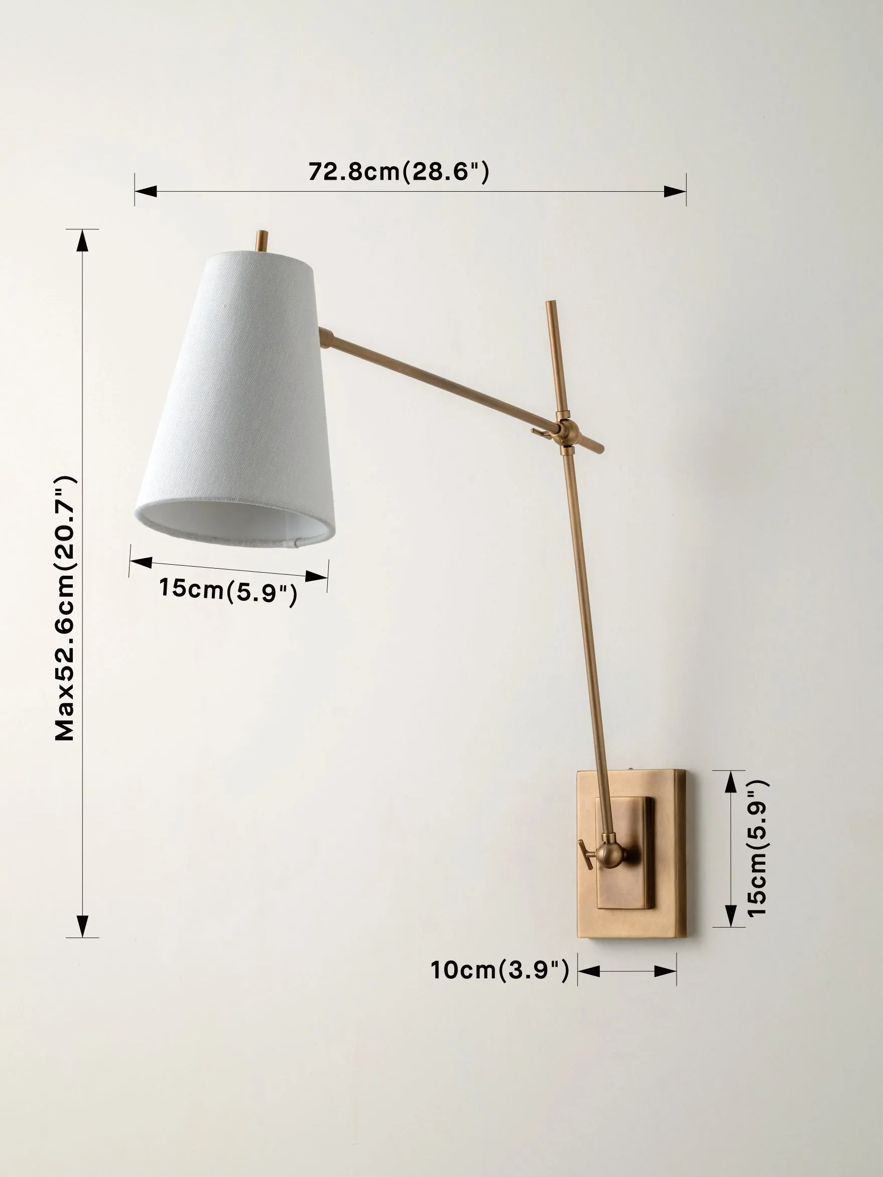 Celano aged brass wall light