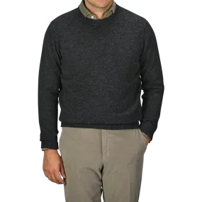 Charcoal Grey Crew Neck Lambswool Sweater