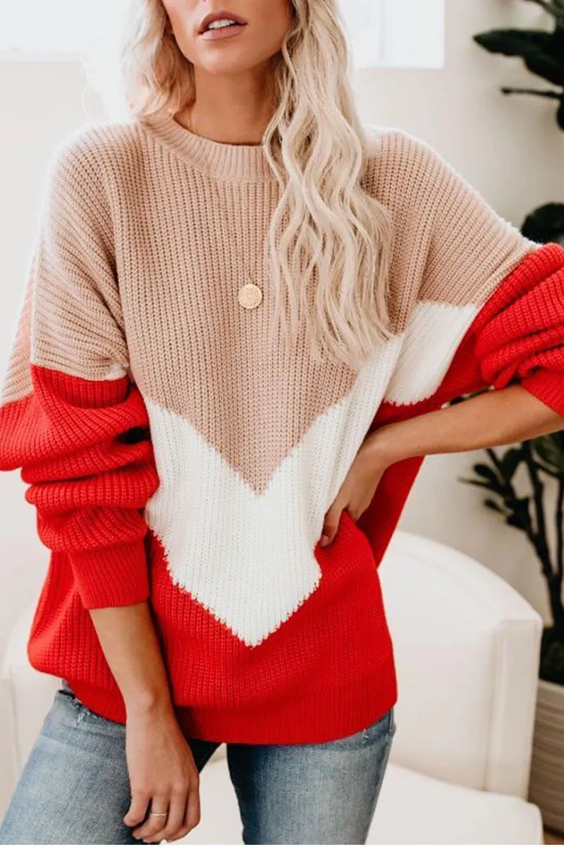 Chicindress Comfy Loose Stitching Sweater(2 Colors)