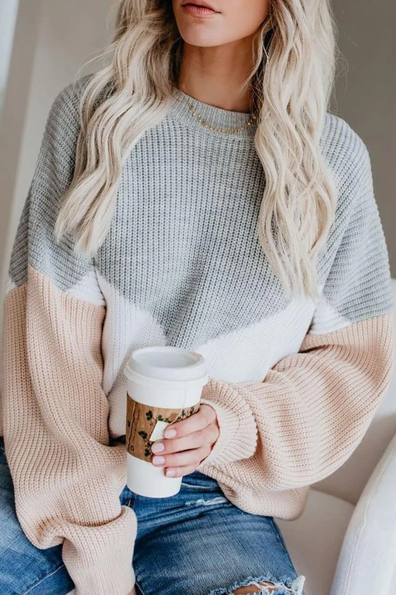 Chicindress Comfy Loose Stitching Sweater(2 Colors)