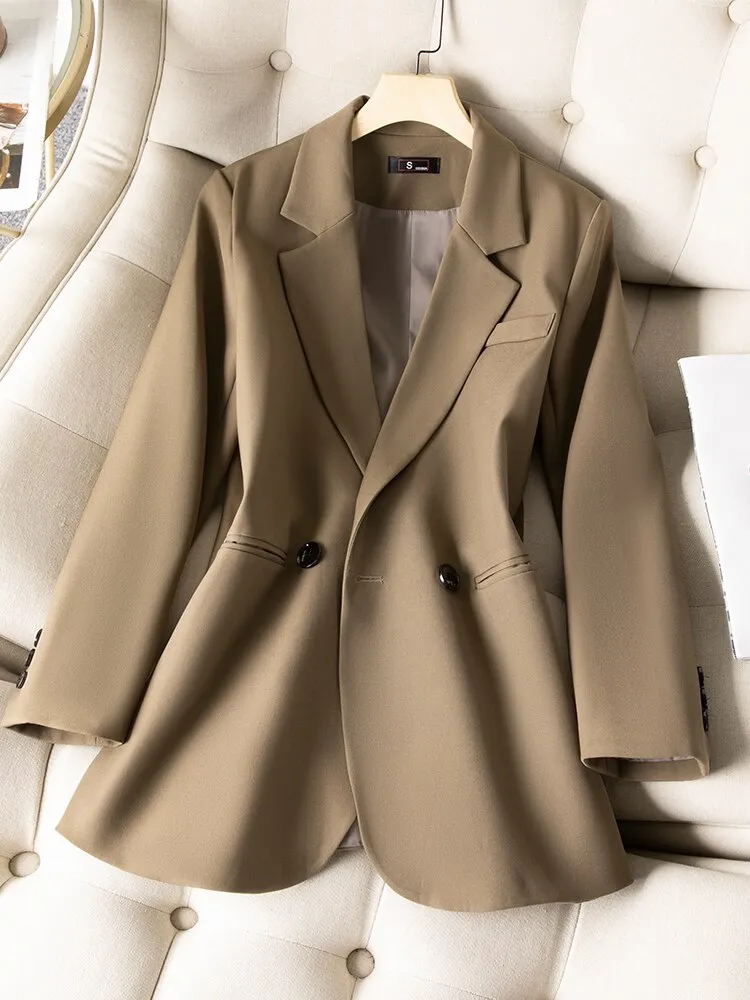 Classic Casual Women's Blazer - Office Wear Stylish Jackets Straight Fit Blazers Black, Pink, Coffee