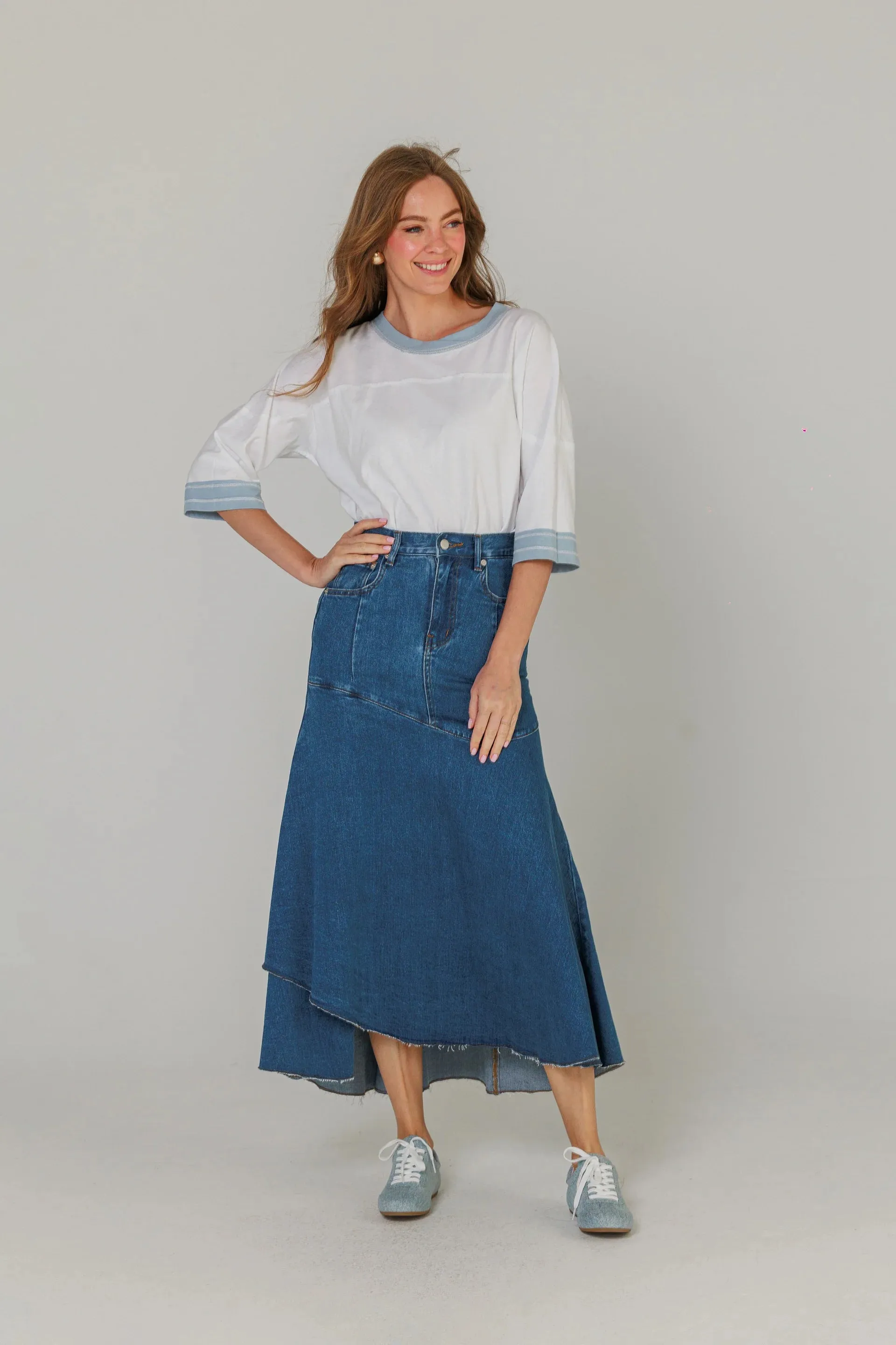 Colorblock Tee Blue