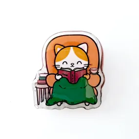 Cozy Munchie Kitty - Acrylic Stationery Clip