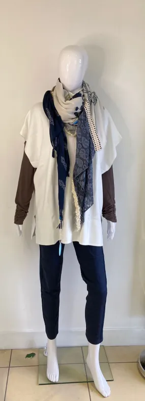 Cream High Neck Over Jumper