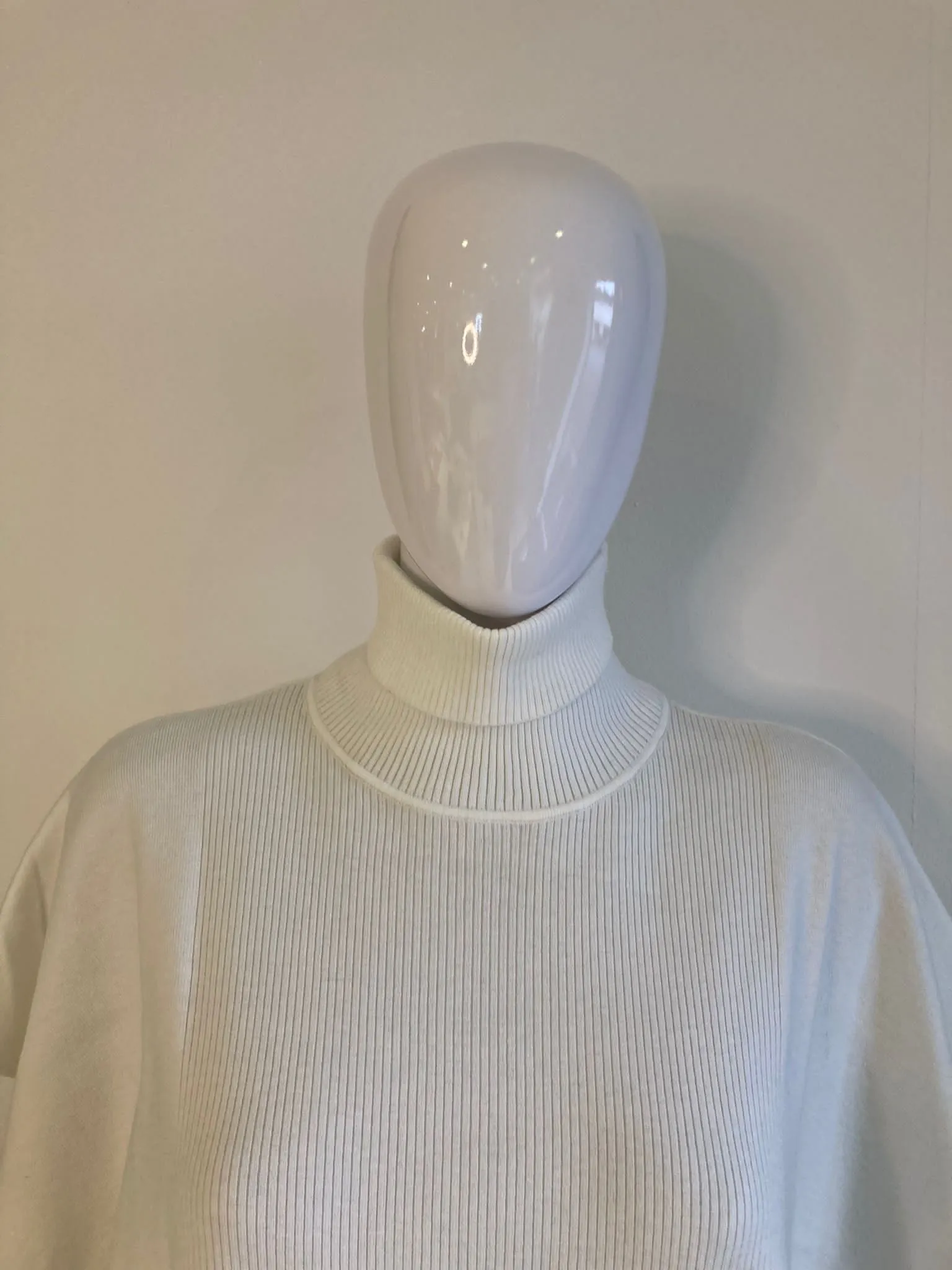 Cream High Neck Over Jumper