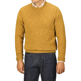 Cumin Brushed Shetland Lambswool Crew Neck