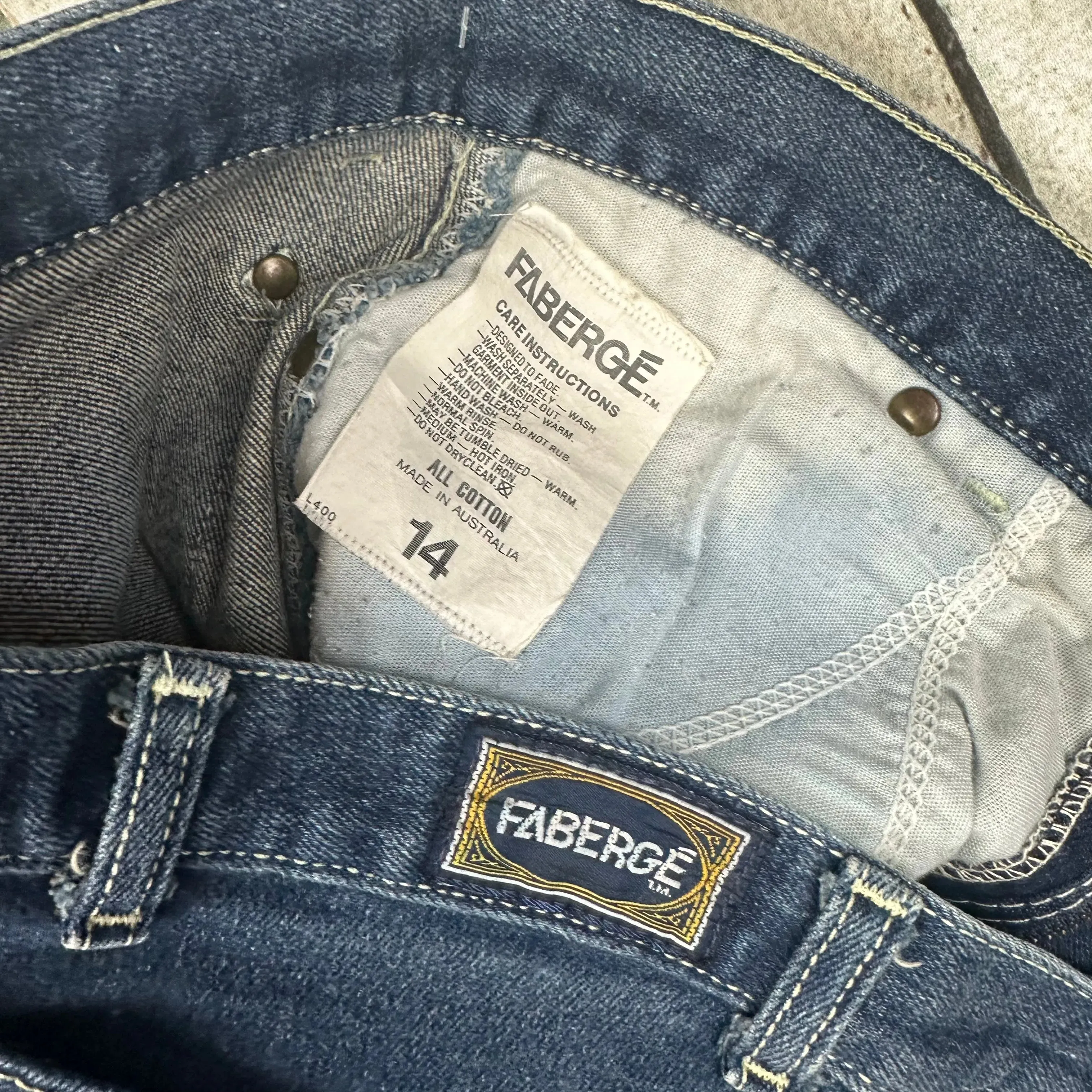 Fabergé 1980's High Waisted Slim Ladies Jeans - Hard to find! - Suit Size 10/11