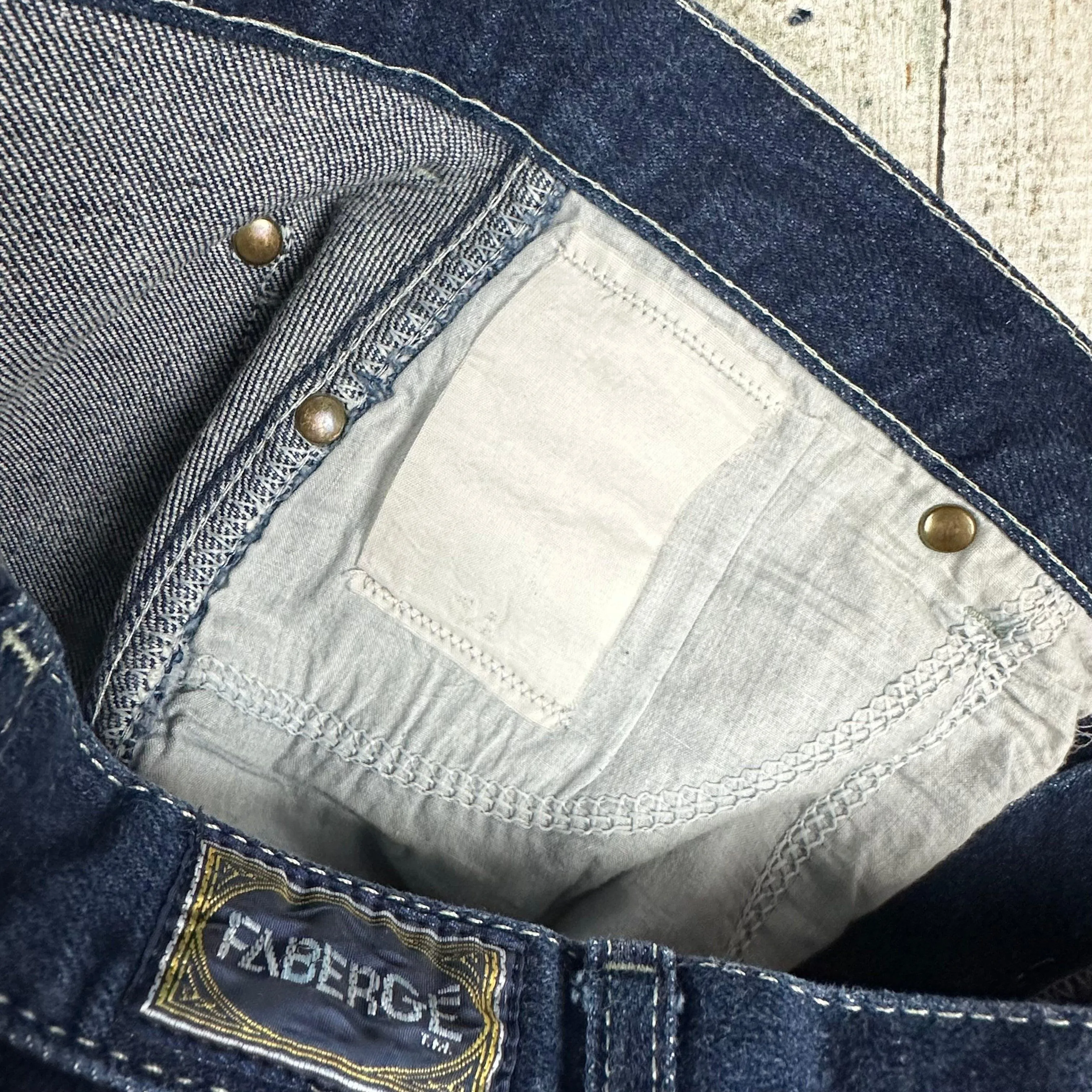 Fabergé 1980's High Waisted Slim Ladies Jeans - Suit Size 10/12