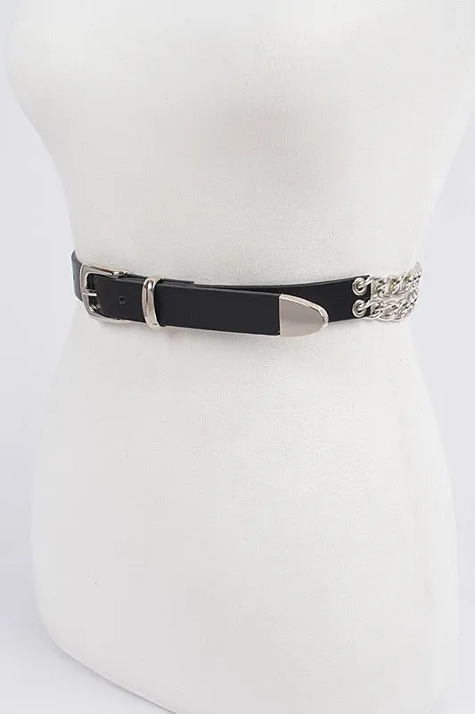 Festival Chain Belt Faux Leather