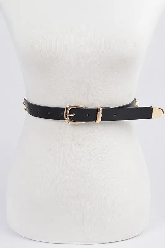 Festival Chain Belt Faux Leather