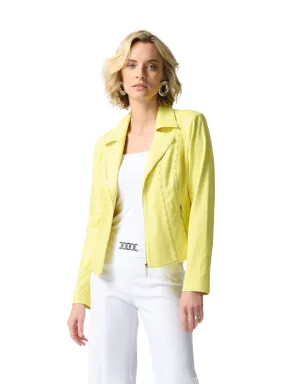 Foiled Suede Fitted Jacket