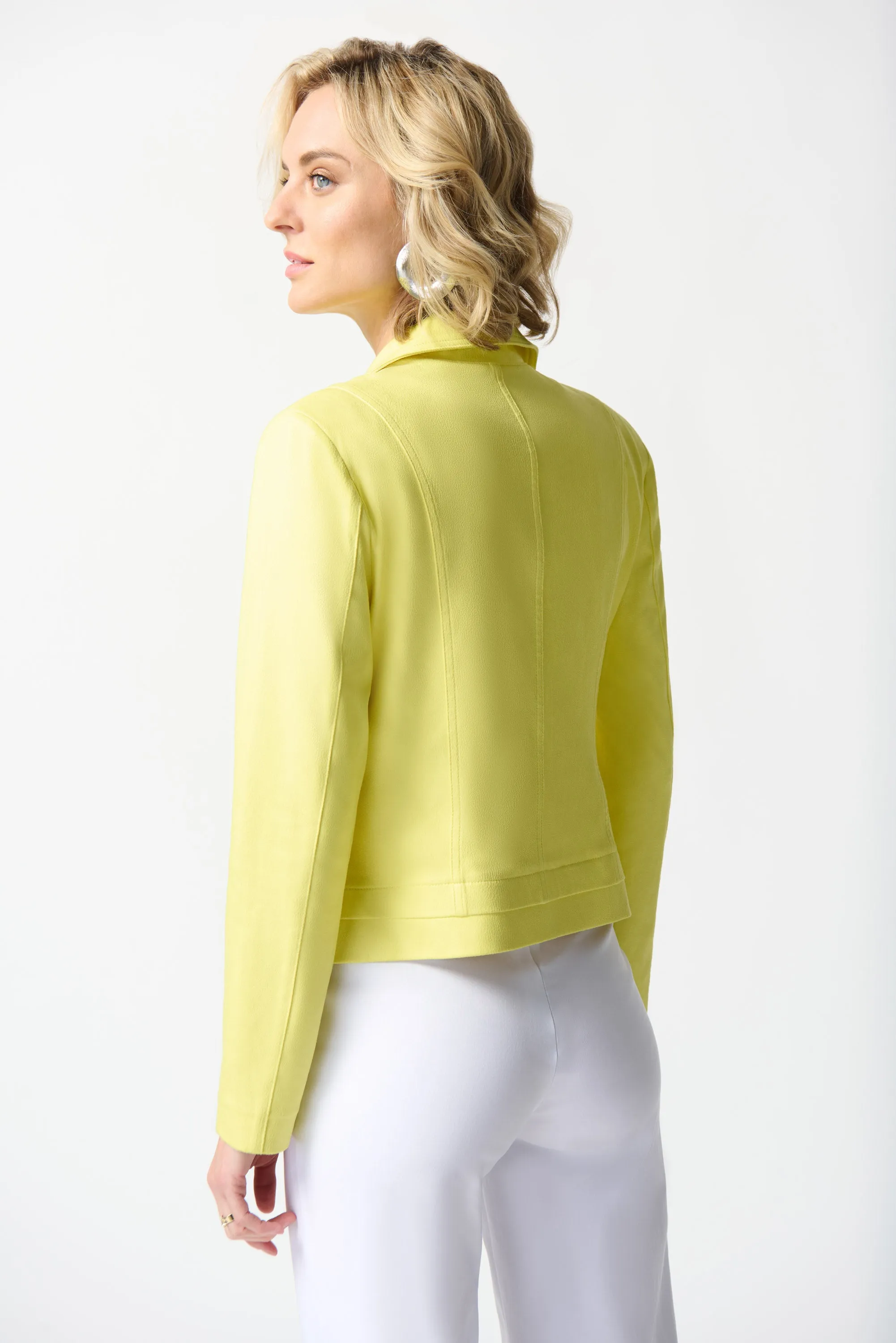 Foiled Suede Fitted Jacket