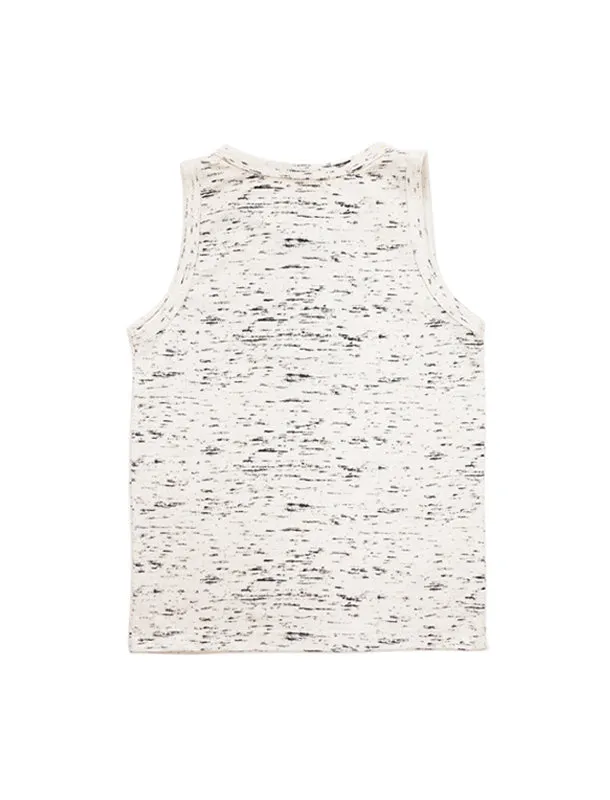 Forest Beige Speckles Sleeveless Unisex Top