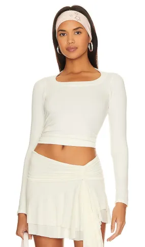 Free People x Intimately FP Must Have Scoop Tee in Ivory