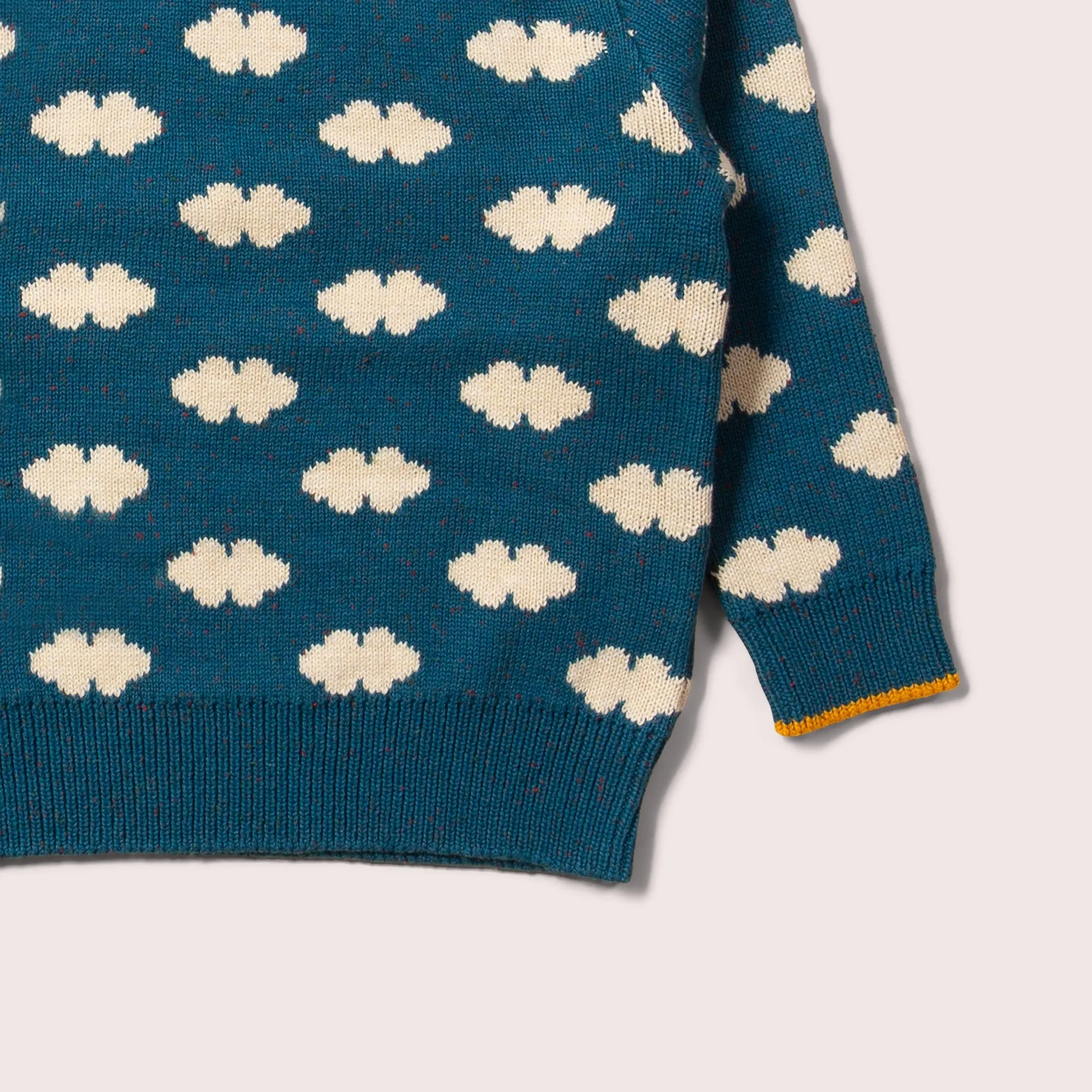 From One To Another Teal Cloud Snuggly Knitted Jumper
