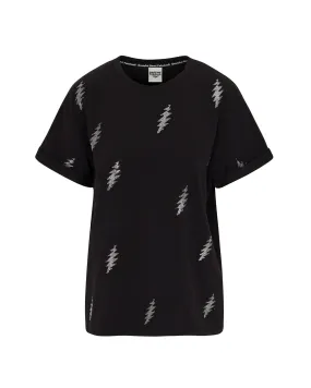 Grateful Dead 13 Pt. Bolt Rhinestone Relaxed T-Shirt - Black