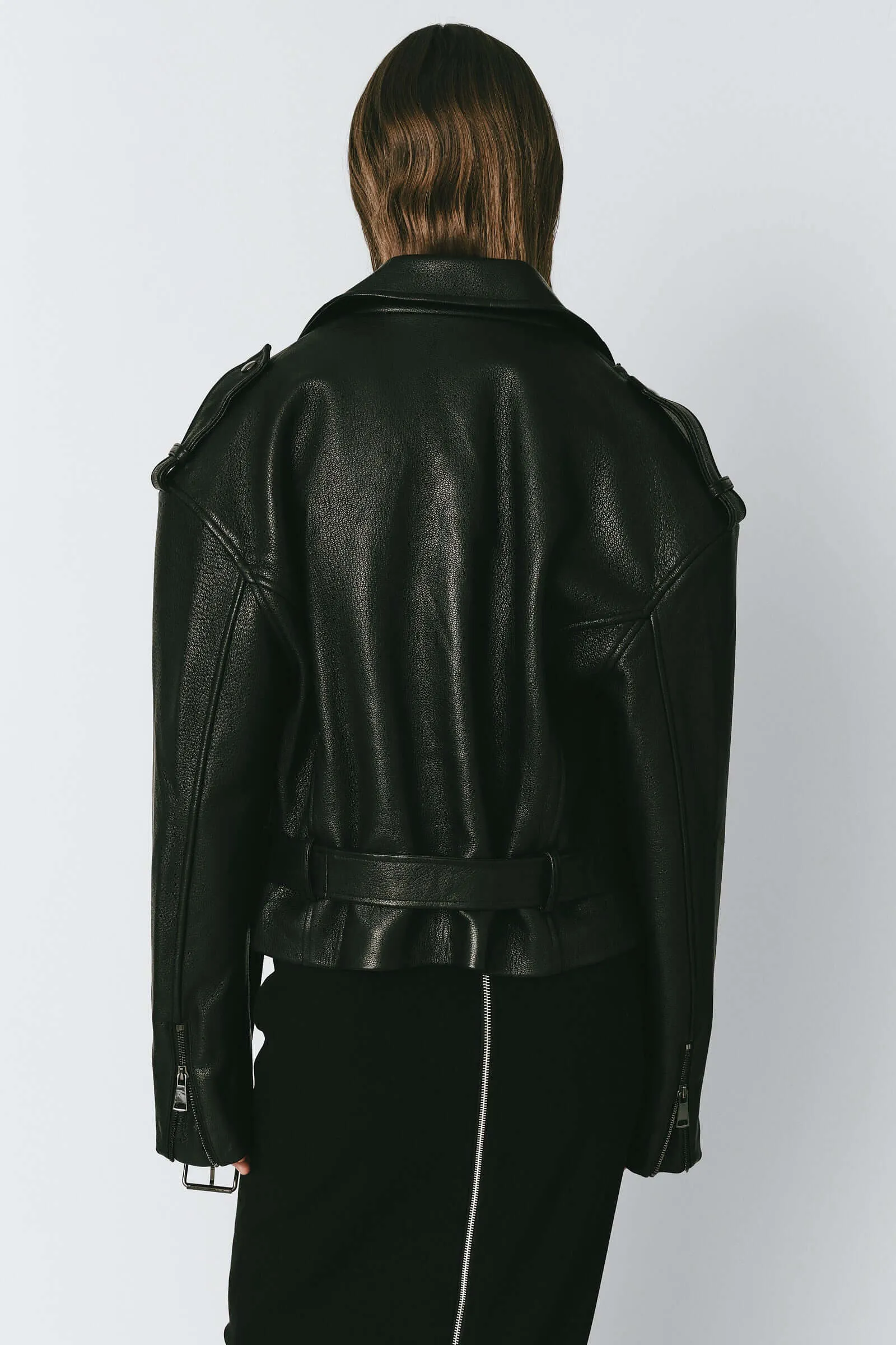 Grvin Calf Leather Moto Jacket
