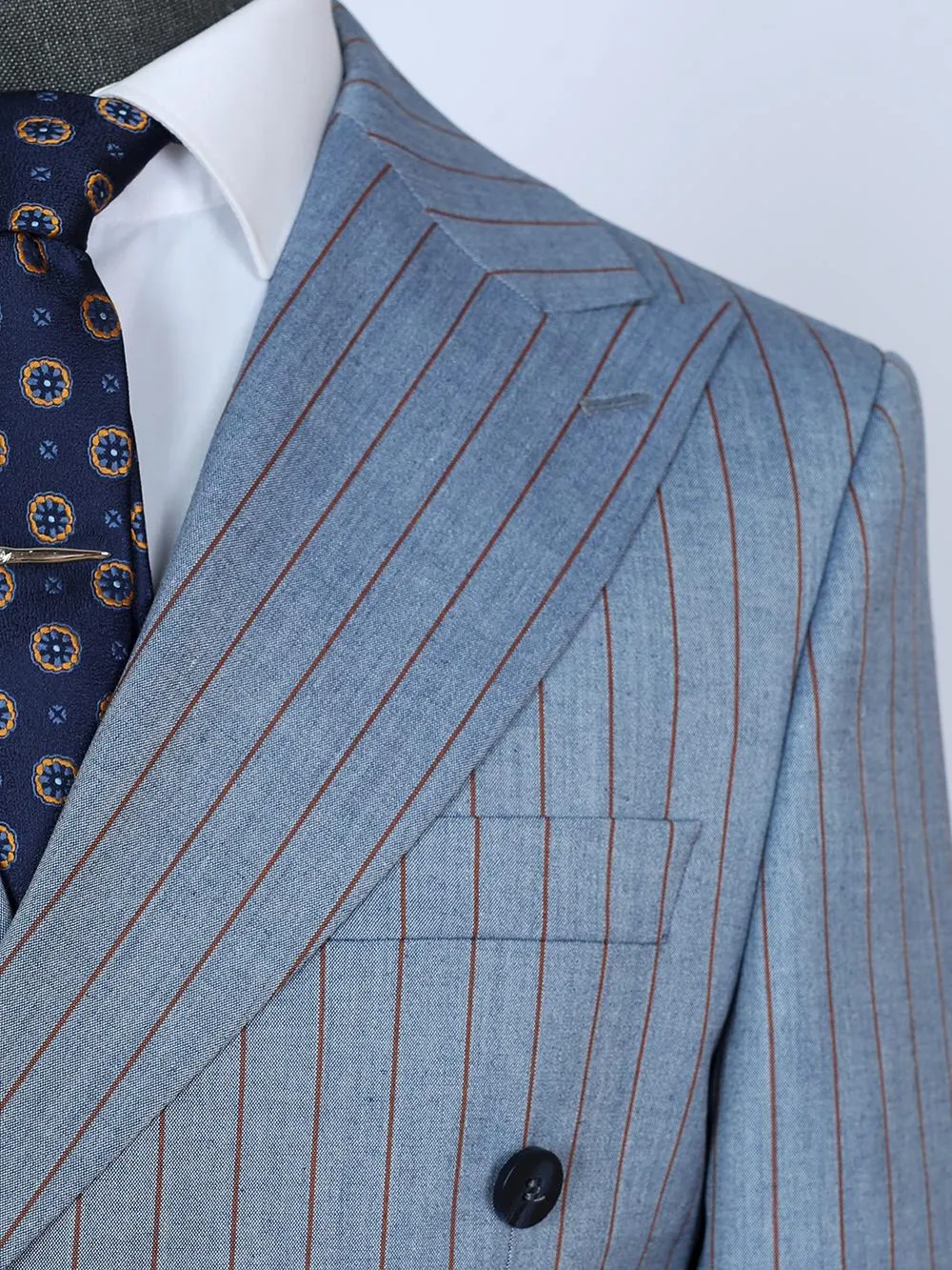 Hudson Light Blue Set Blazer Linen Suit