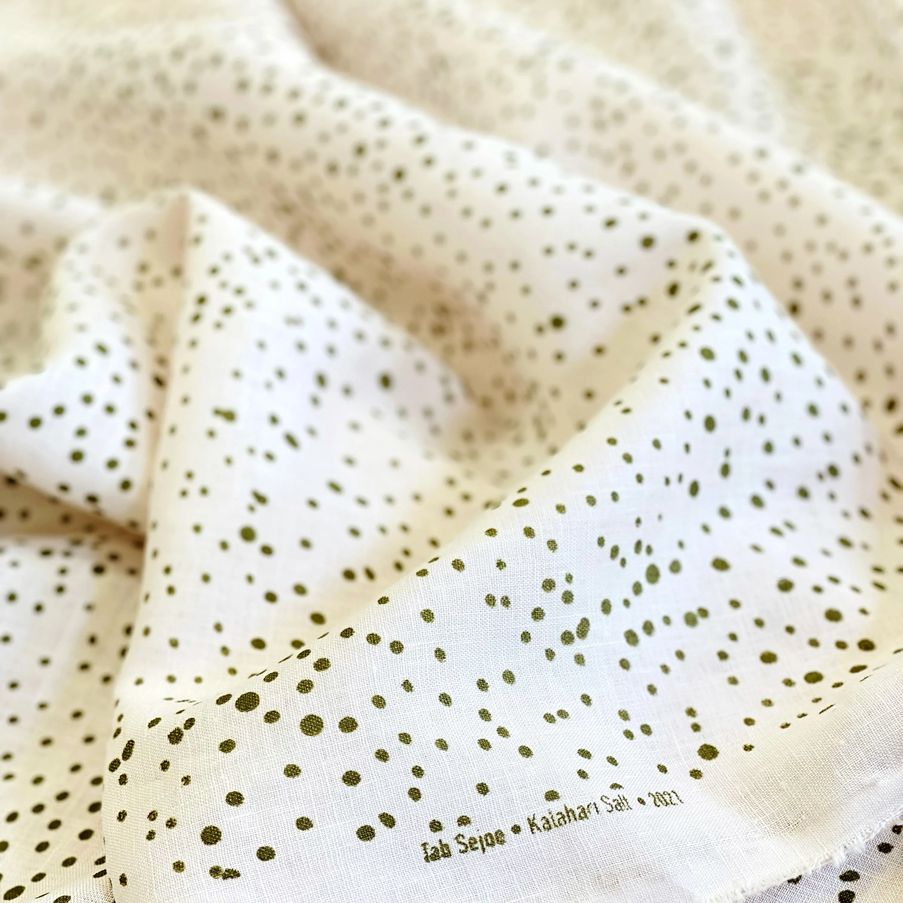 Kalahari Salt on shell pink linen