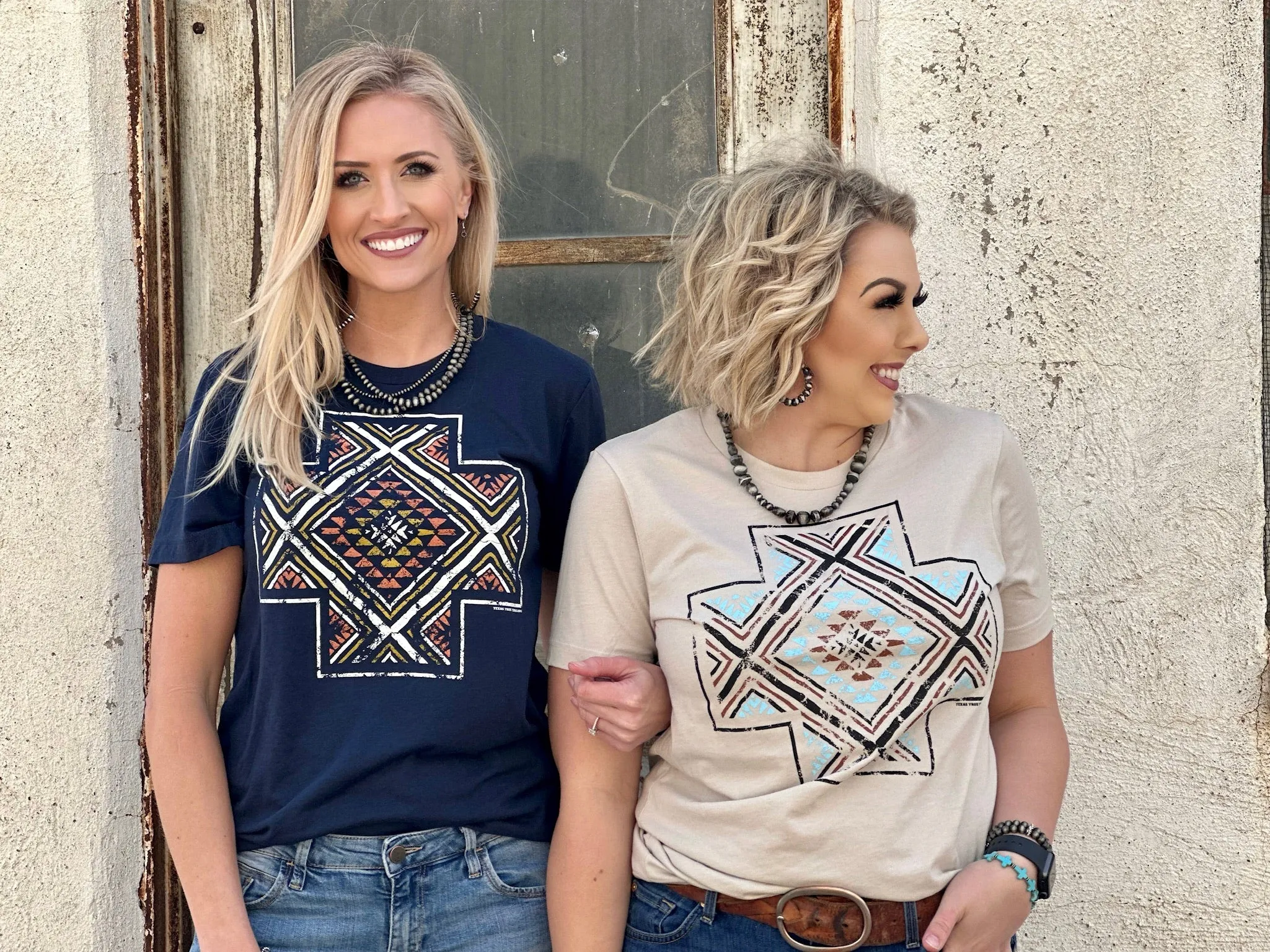 Kori Aztec Cross Navy Tee