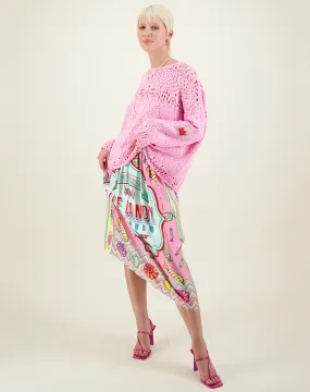 Kristina Pink Crochet Top