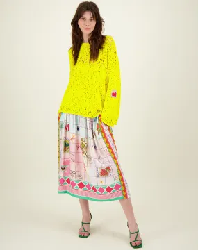 Kristina Yellow Crochet Top