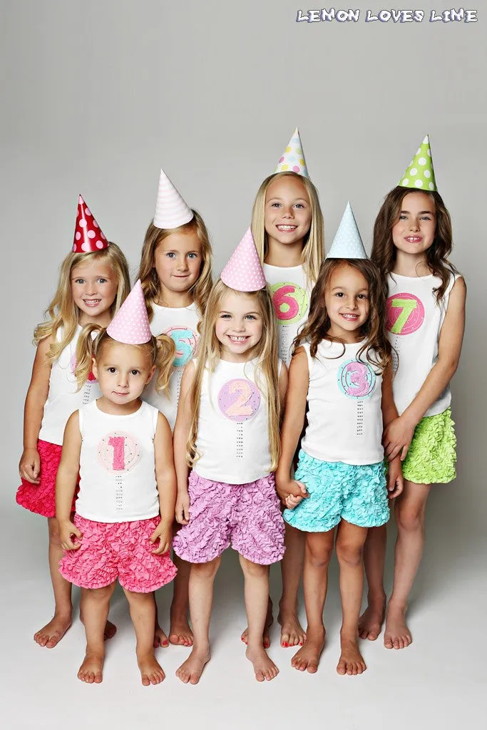 Lemon Loves Lime Girls Happy Birthday Year Tank Top - White