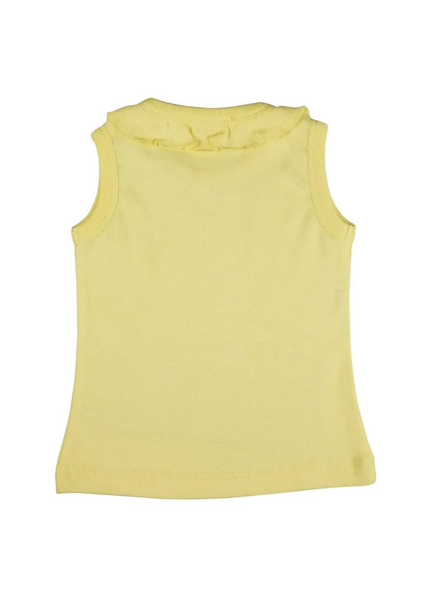 Little Miss Sunshine Sleeveless Soft Jersey Tank Top with Frill