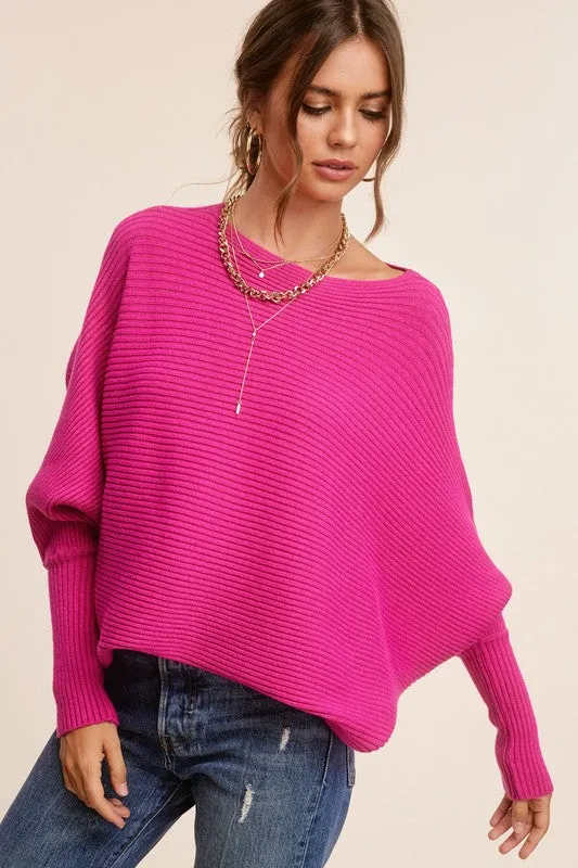 Mae Ribbed Boatneck Sweater
